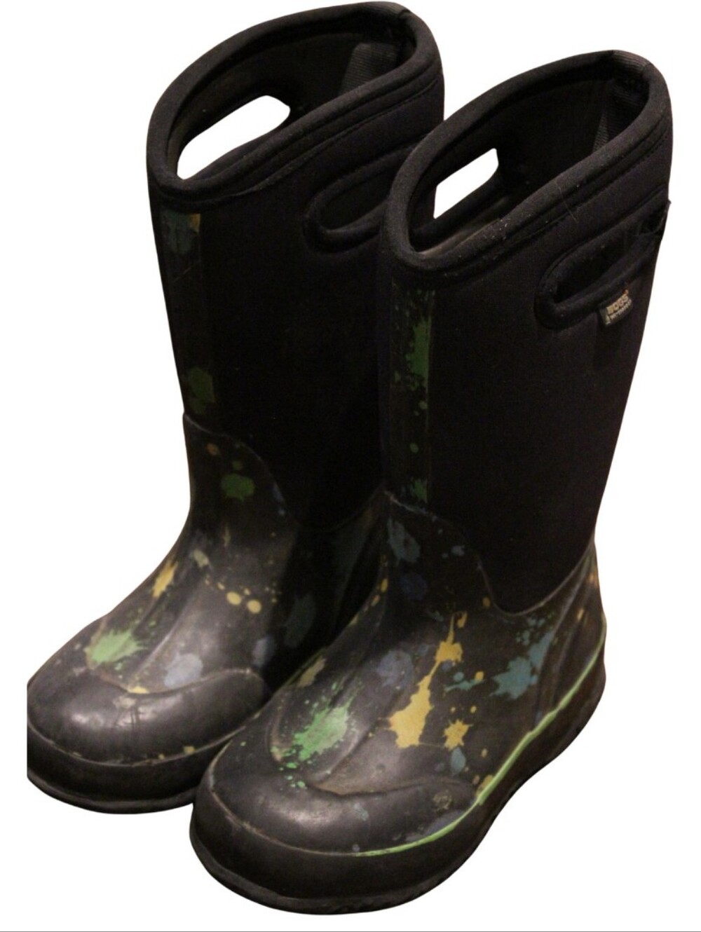 Bogs Black Splatter Boots Size 12